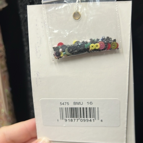 Mac Duggal 5475 NWT Floral Embellished Spaghetti Strap Gown - Picture 7 of 8